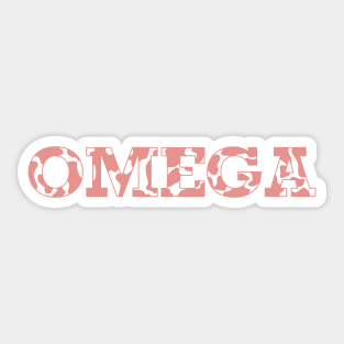 Omega Cow Pattern Sticker